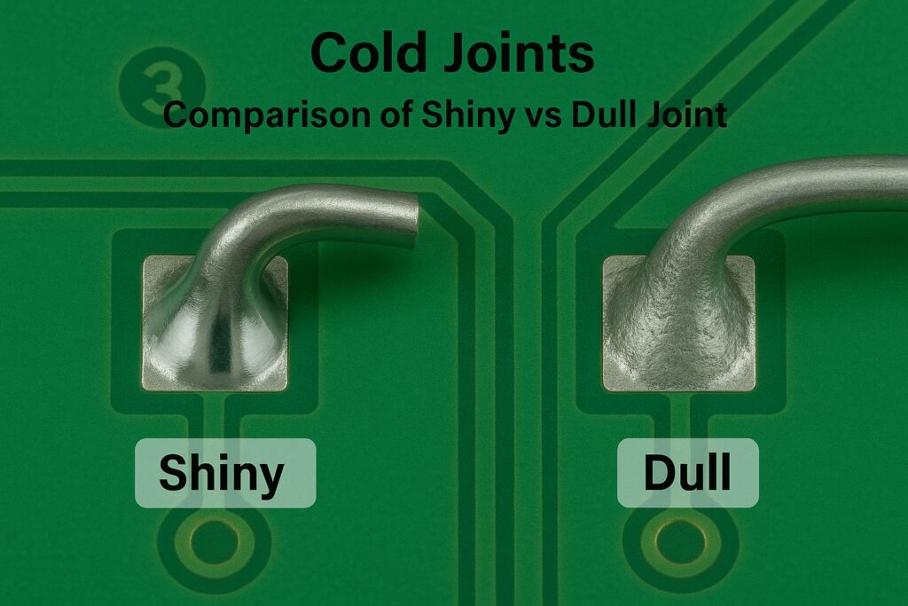Cold solder joint example