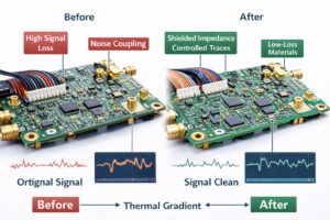 Quantum control board comparision - before and after